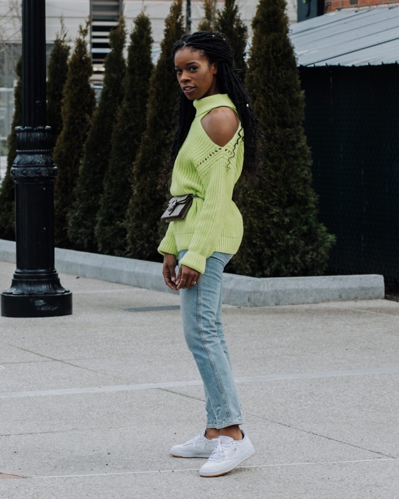 Neon Sweater Outfit